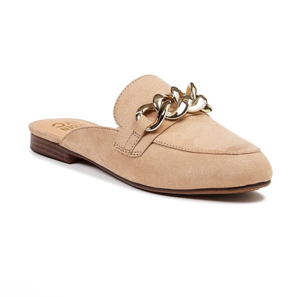 Women Madden NYC Chain Mule, Size 6 Color Tan